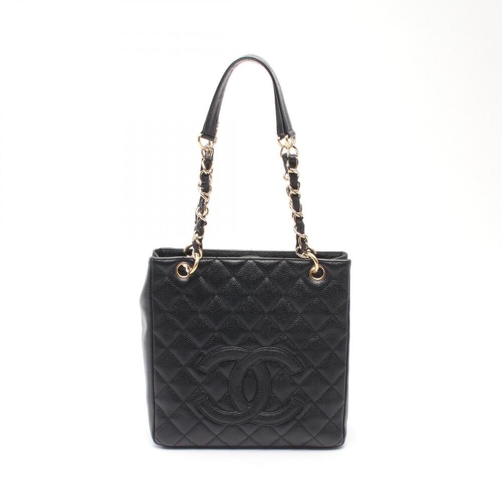 Chanel Matelasse PST Tote Bag Caviar Leather Grained Calfskin Black